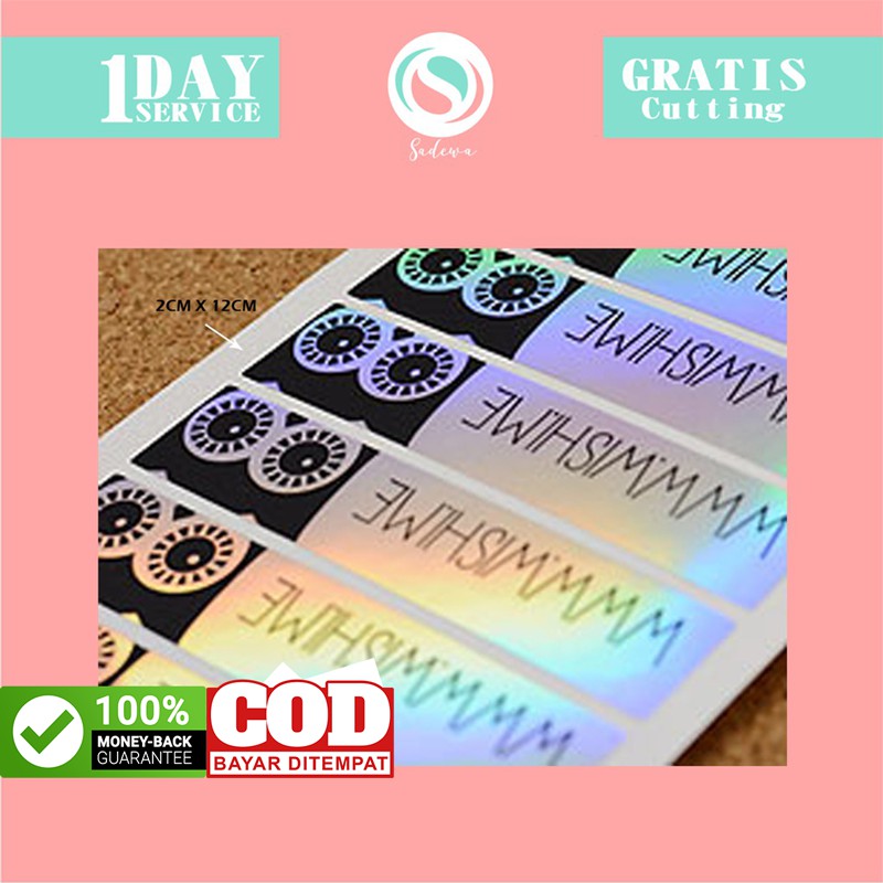 

SPH 2 8 - 15 Cetak Stiker Logo Hologram Print Sticker Label Bentuk Persegi Tercepat Termurah