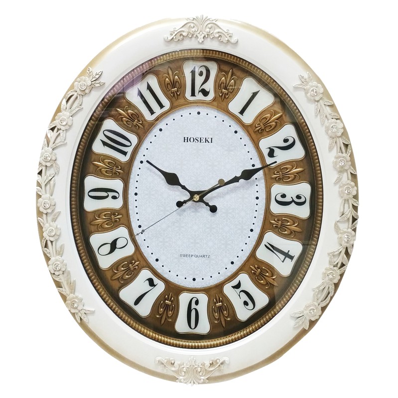 Jam Dinding/Wall Clock Unik Oval Bergaransi  H-9236