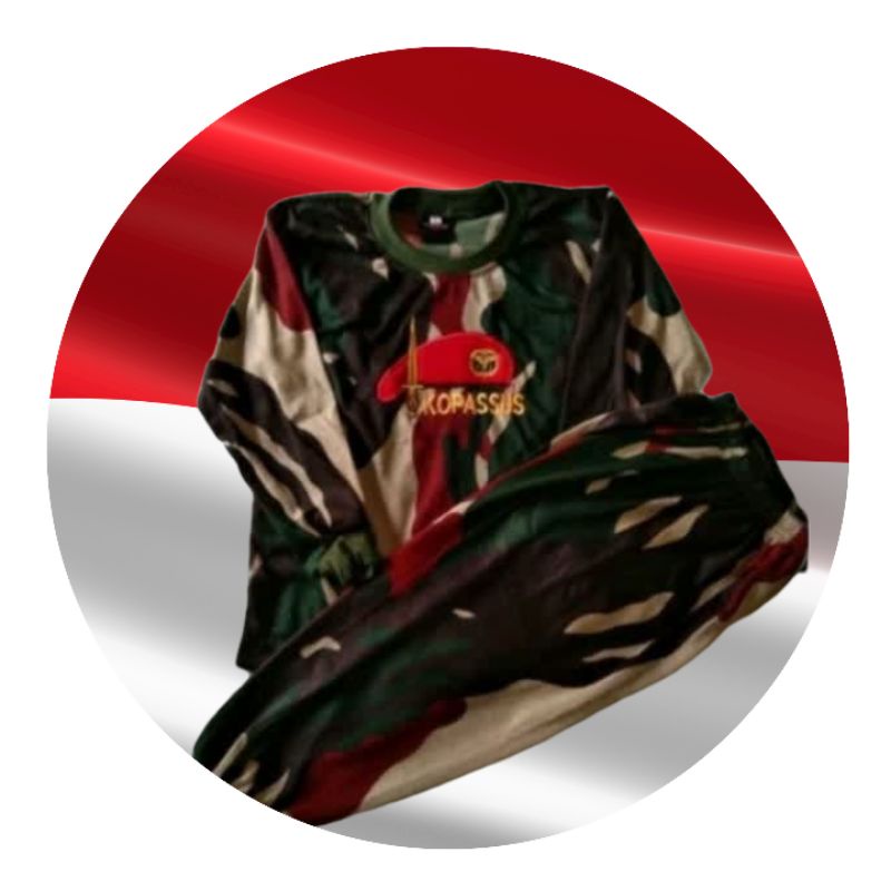 TRENING ANAK LORENG KOPASSUS/STELAN KAOS ANAK LENGAN PANJANG