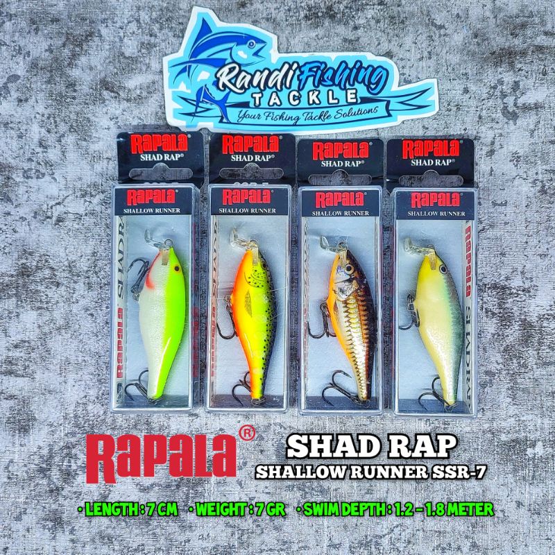 MINNOW RAPALA SHAD RAP SHALLOW RUNNER SSR-7