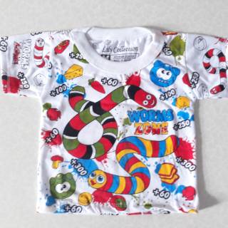 Baju Setelan Anak Worms Zone Games umur 1 2 tahun Baju Setelan Anak Worms Zone Games umur 1 2 tahun