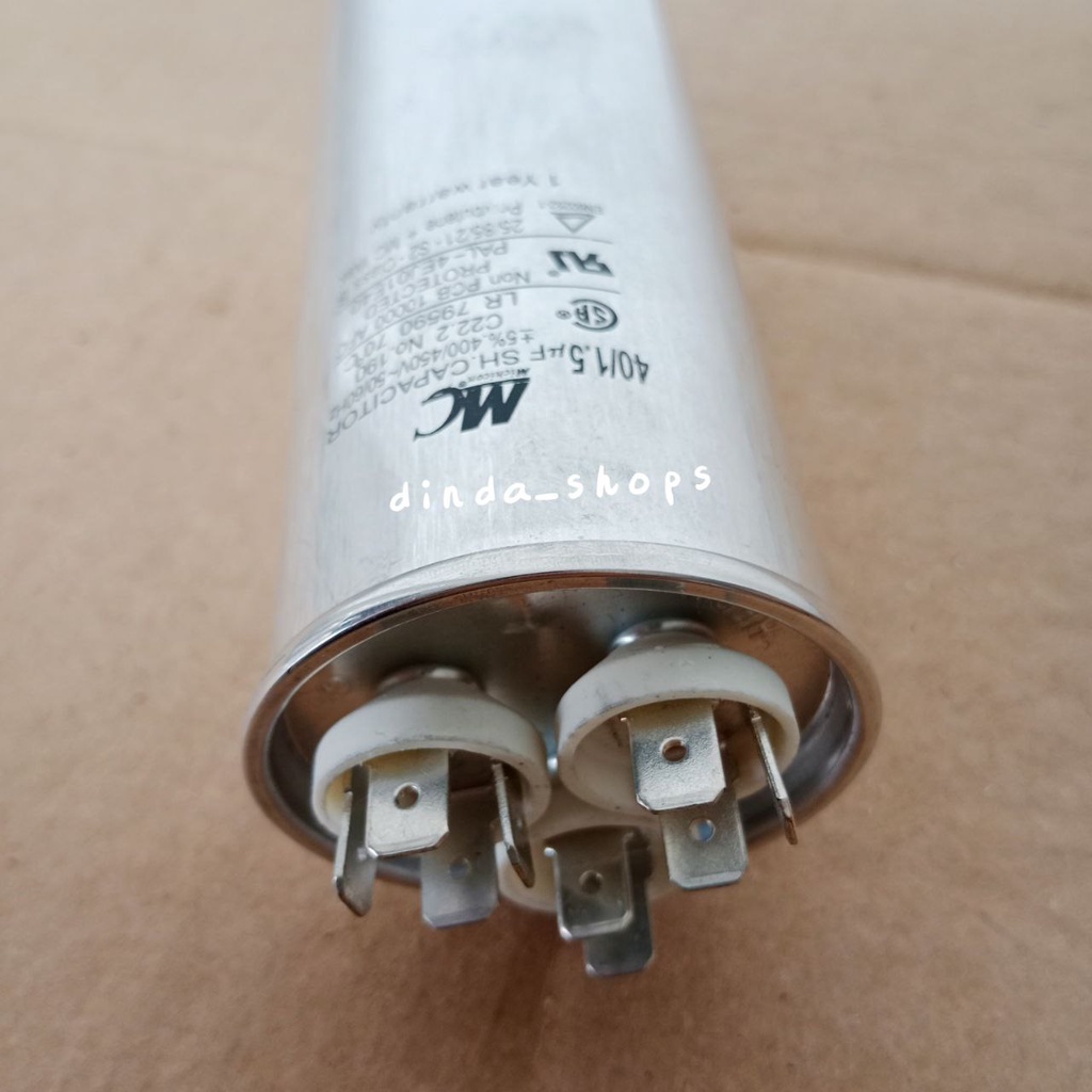 KAPASITOR AC / CAPACITOR AC LG 3 KAKI 40/1,5 uF (MERK MC) 40/1,5 MIKRO