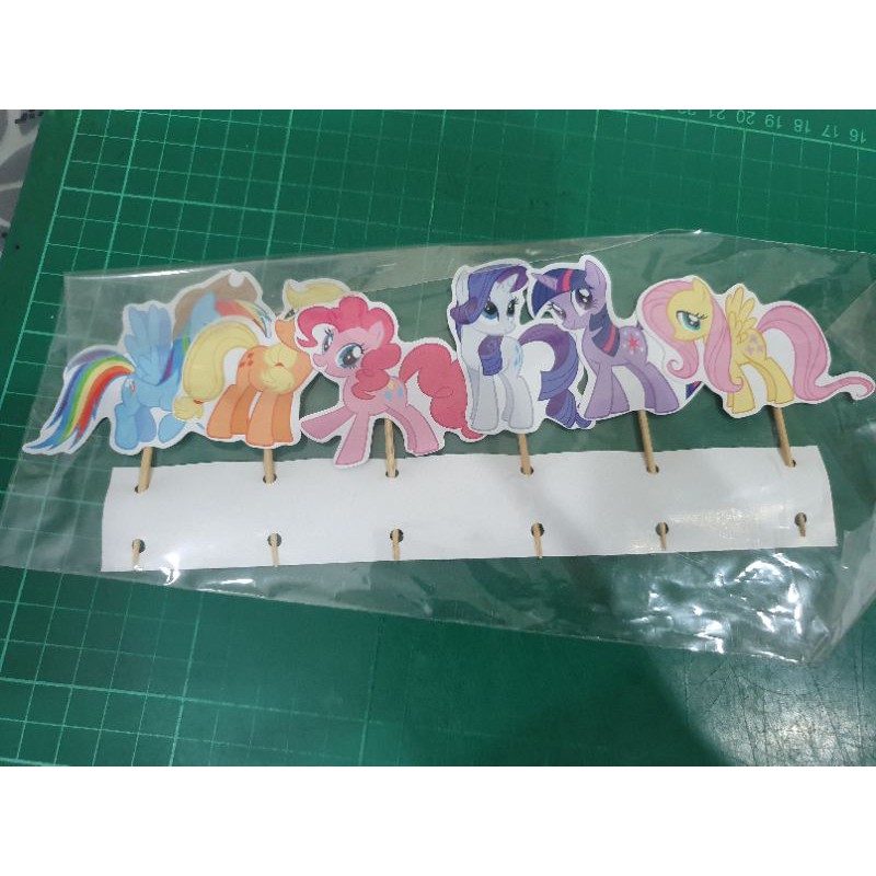 Jual topper kue ulang tahun MY LITTLE PONY EKONOMIS hiasan kue happy