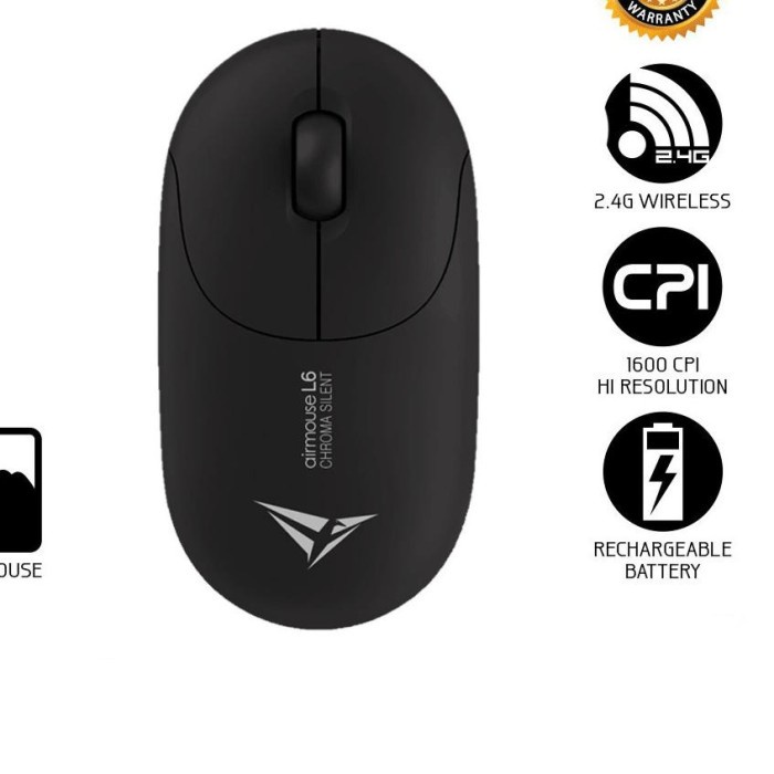 Mouse Wireless Alcatroz Airmouse L6 Chroma Silent Rechargeable