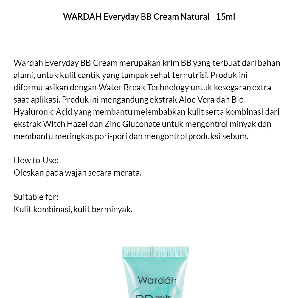 WARDAH EVERYDAY BB CREAM