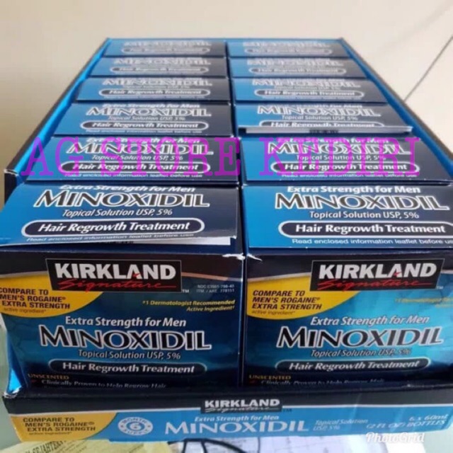 Jual 6 botol/1kotak Minoxidil kirkland 60ml asli costco USA impor