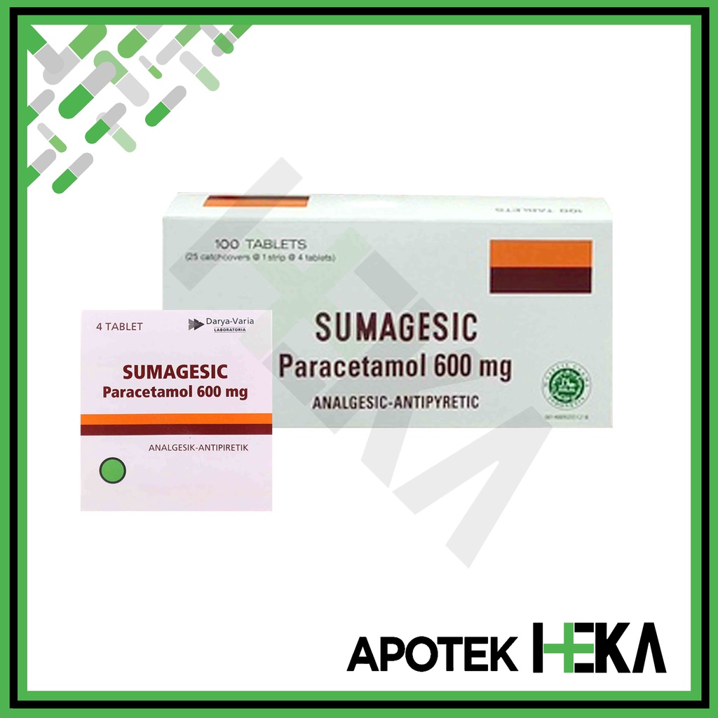 Sumagesic Box isi 25x4 Tablet Paracetamol 600 mg - Obat Nyeri (SEMARANG)