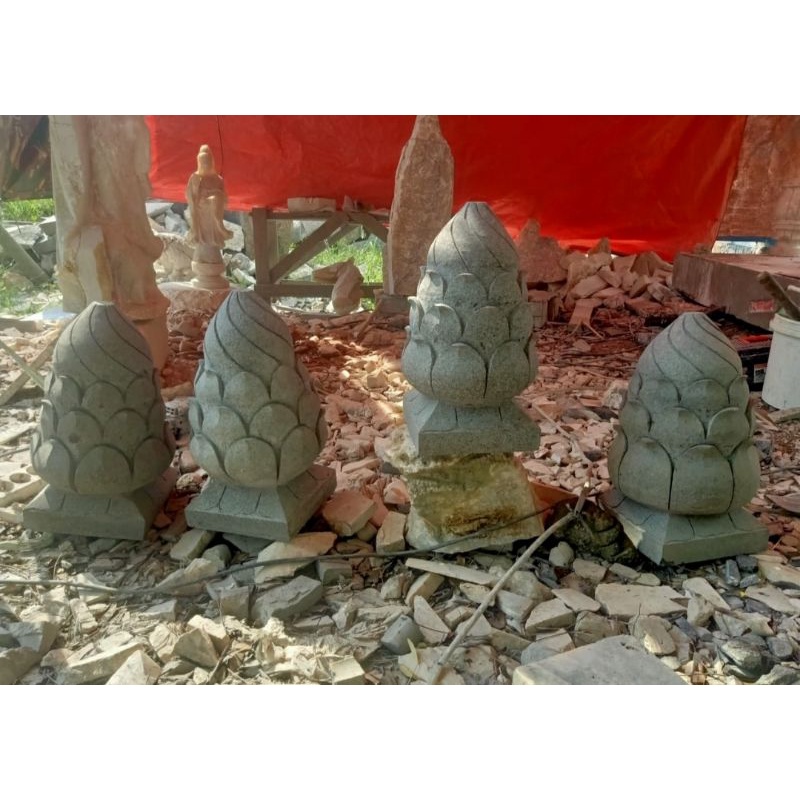 Bunga Teratai Granit Alam
