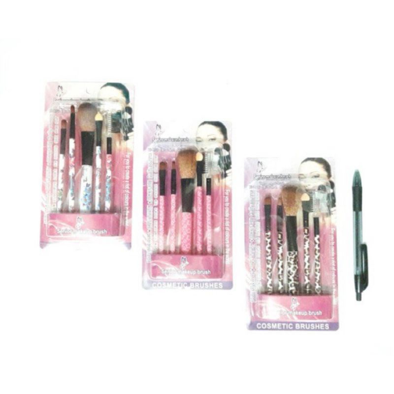 `ღ´ PHINKL `ღ´ Brush Kuas makeup kosmetik isi 5 import hasil halus lembut untuk aplikasi bedak lipstick eyebrow blush on