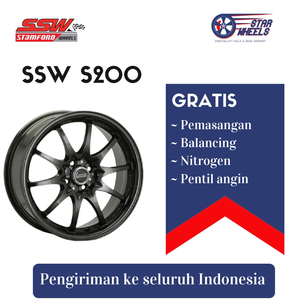 Velg Mobil SSW S200 CE28 R17 x7,5 Pcd 4x100 ET +40