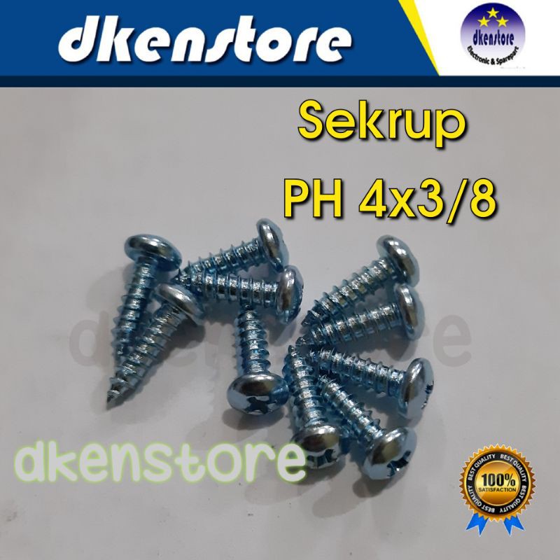 Sekrup PH  4x3/8 transistor final 9.5mm sanken