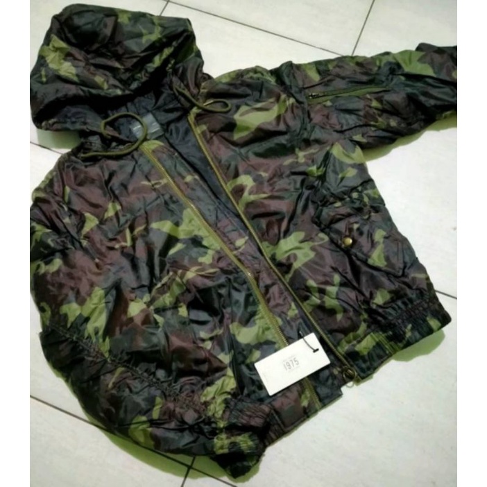 Jaket Bomber Zara Man Army Original