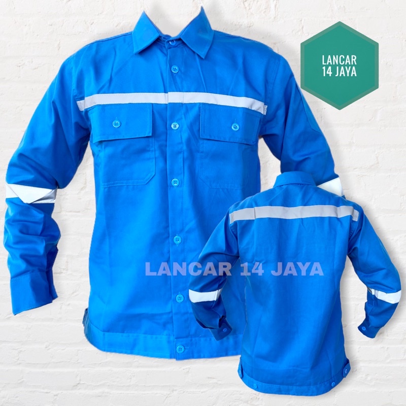 Wearpack Safety Atasan /Dongker polos/Kemeja Safety/Baju Kerja Lapangan/APD K3