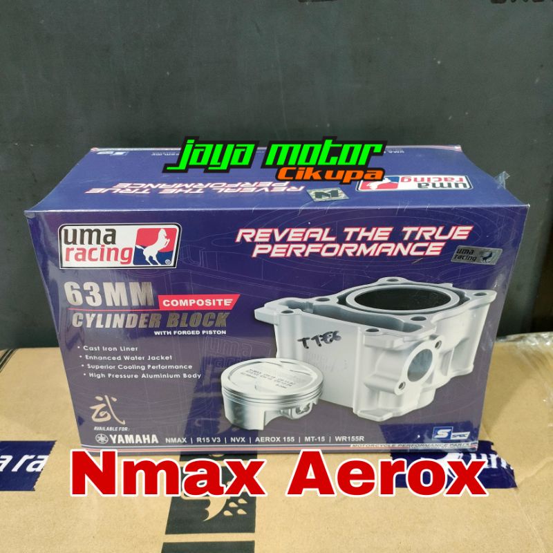 Cylinder block Blok set Uma Racing 63mm Nmax New R15 V3 NVX Aerox 155 MT 15 WR 155R