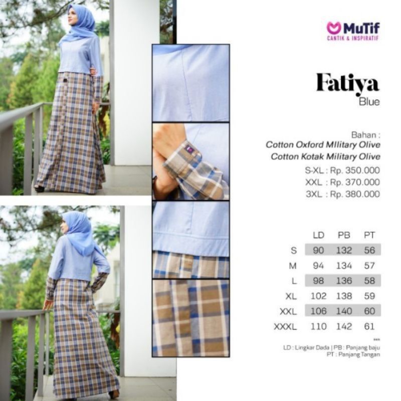FATIYA | DISKON GAMIS MUTIF TERBARU | PINK - BLUE | GAMIS POLOS MOTIF KOTAK