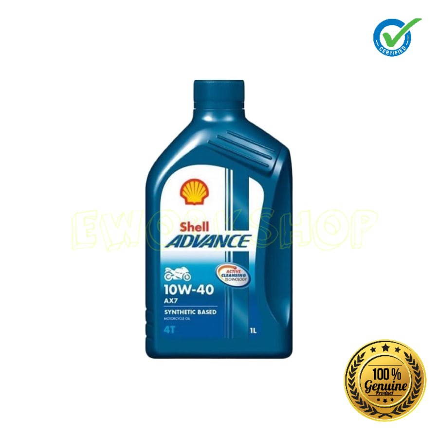 OLI SHELL ADVANCE 4T AX7 10W-40 1 L 100% Original Product