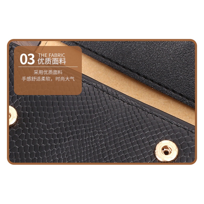 Tas kartu mewah ringan, slot multi-kartu kompak, dompet desain yang indah BAO021