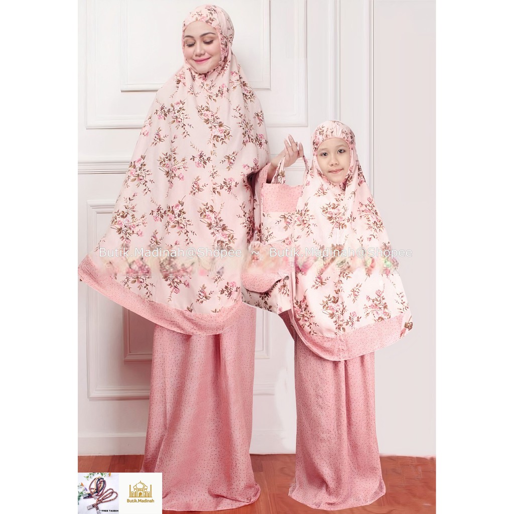 BUTIK.MADINAH MUKENA IBU ANAK DAHLIA ELVIRA BALI SITI KHADIJAH PASTELEENA DALANOVA