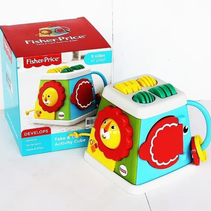 Mainan Aktivitas Bayi Fisher Price - Take & Turn Activity Infant Cube