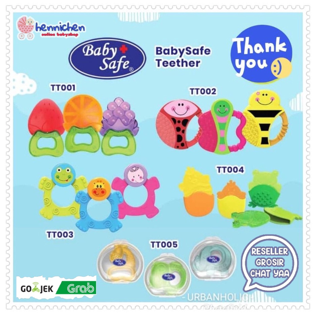 Babysafe baby safe Easy Grip Cooling Teether TT001 TT002 TT003 TT004 TT005  MAINAN GIGITAN