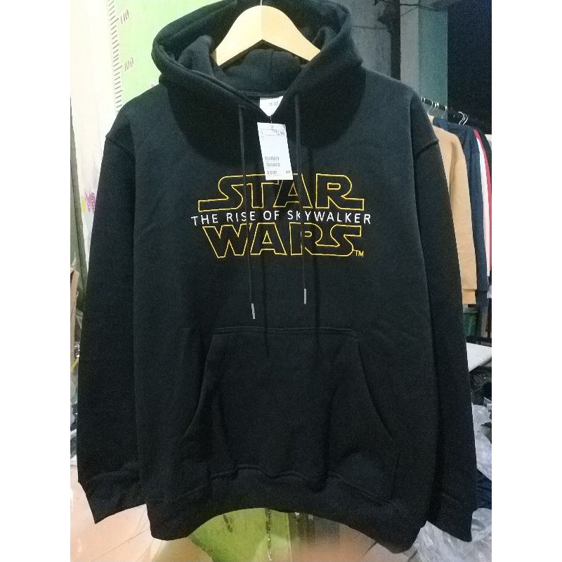 Hoodie H&amp;M Star Wars Black Bordir Hnm Starwars Hitam Free Paper Bag