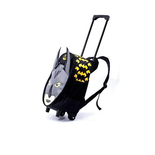 Tas Roda Troli Anak Sekolah Karakter Batman Spiderman Kuda Poni LOL Dinosaurus | trolley anak