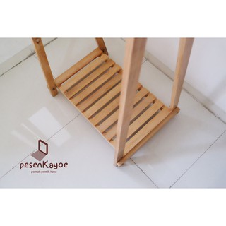 PROMO Rak  gantungan baju kayu  minimalis  Shopee  Indonesia