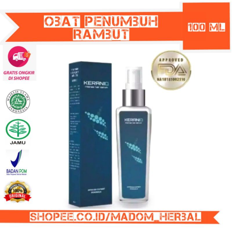 KERANIQ Hair Serum ORI Penumbuh Penyubur Rambut Original (isi 100ml) Asli BPOM