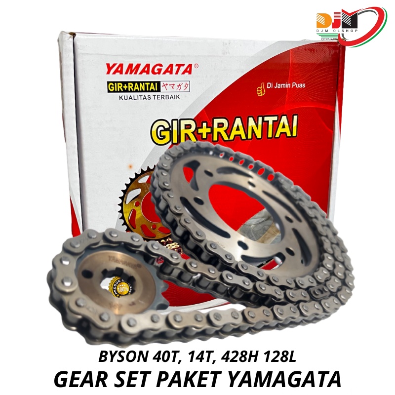 Gear Set Paket BYSON 45P 428H 128L 40T 14T Original Yamagata