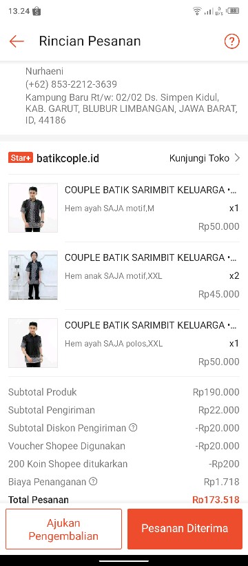 Couple Batik • Couple Keluarga • Couple Family •  Batikcople.id Fashion