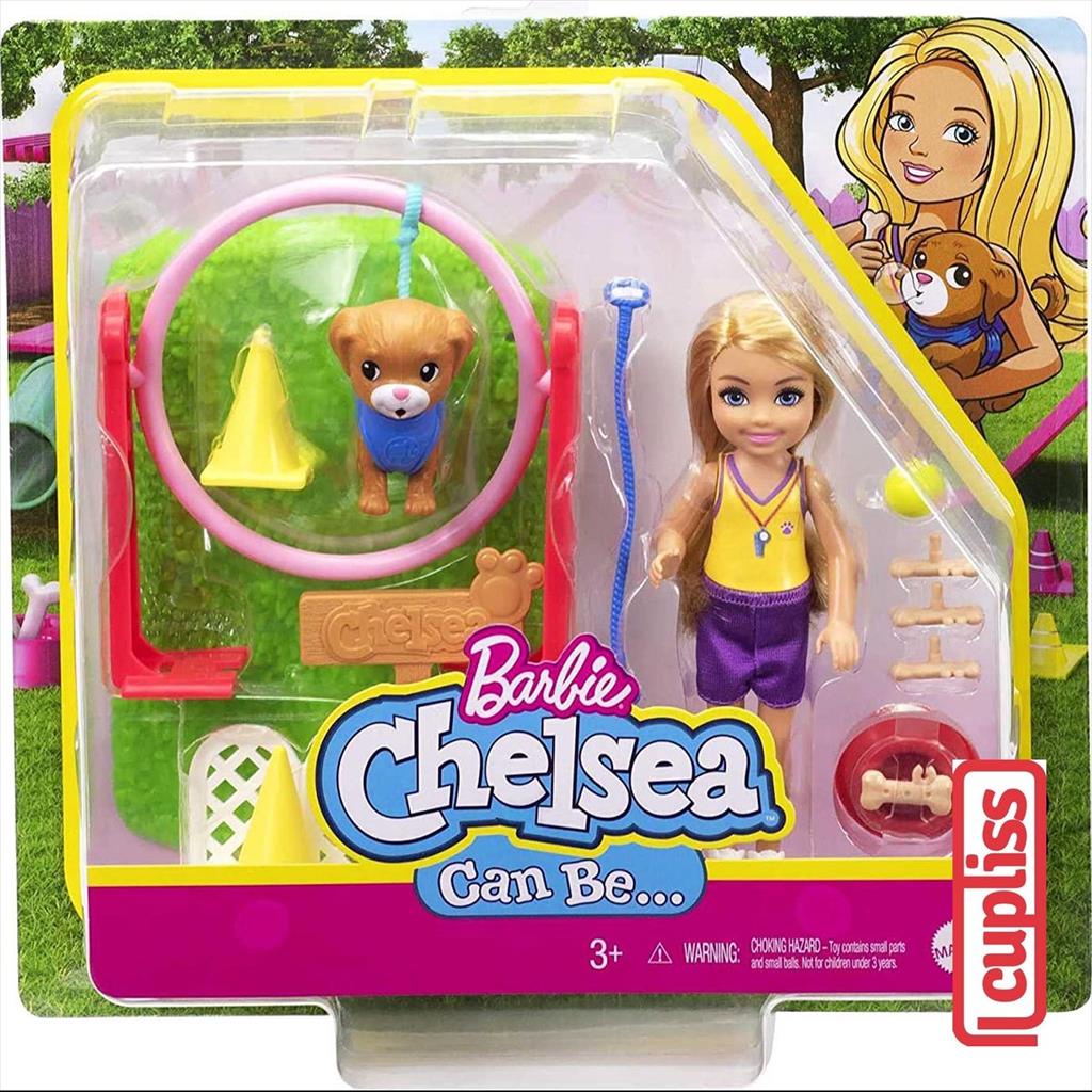 Barbie Chelsea Can Be Dog Trainer Playset GTN62 Boneka Barbie