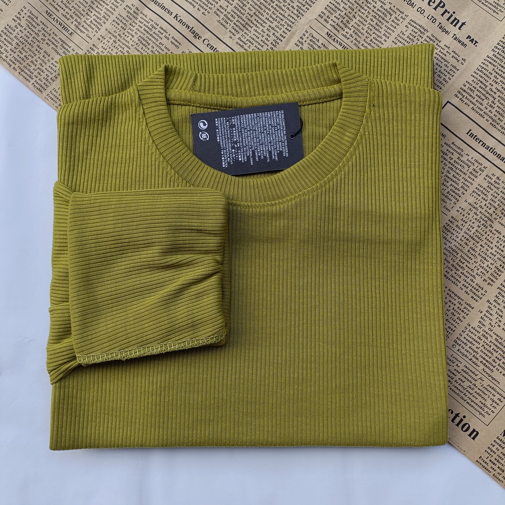 PART II Kaos Rib Premium / Kaos Grosir / Kaos Rib Premium Tebal / Kaos Lengan Panjang Termurah-Lime