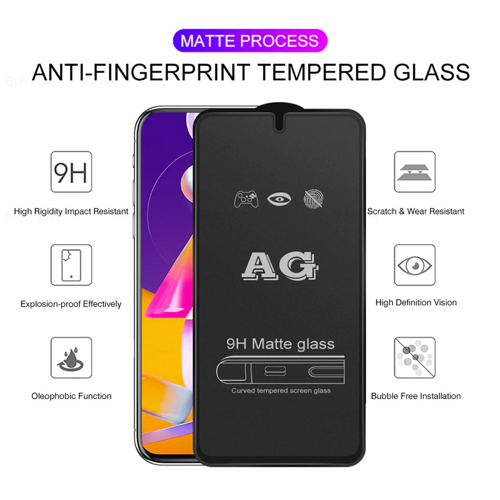 CaseSeller - Xiaomi Redmi 9C Tempered Glass Matte /Anti Gores Kaca Glare Anti Gores Kaca Anti minyak