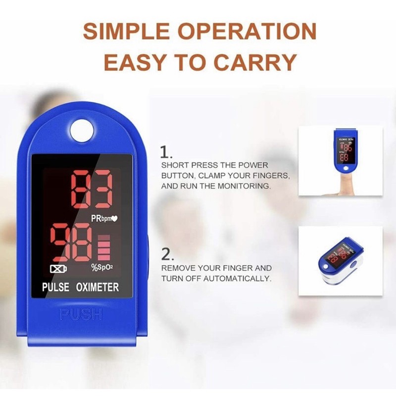 Fingertrip pulse oximeter- alat pengukur kadar oksigen dan detak jantung