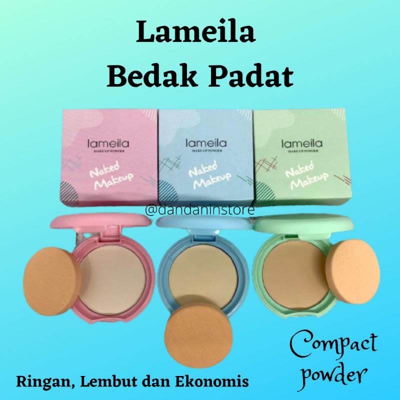 Bedak Padat Lameila Compact Powder Murah Make up Kecantikan Kosmetik Wajah Natural