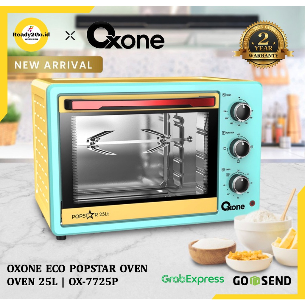 Oxone OX-7725 Oven Listrik 25L - Pink/Biru