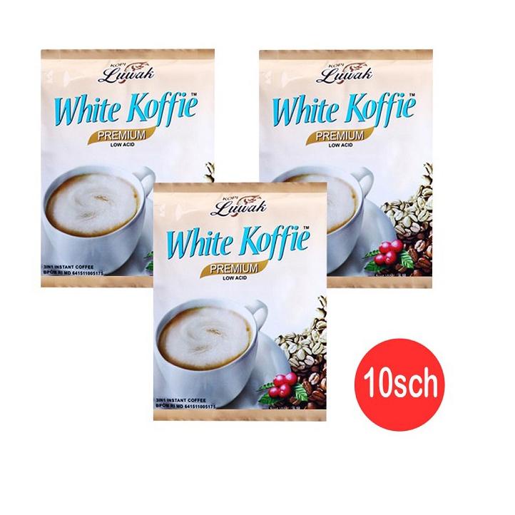 

CodeHh6H1-- Kopi LUWAK White Koffie Coffee 3 in 1 Instant 1 Renceng 10 Sachet @20gr (10 pcs) Original