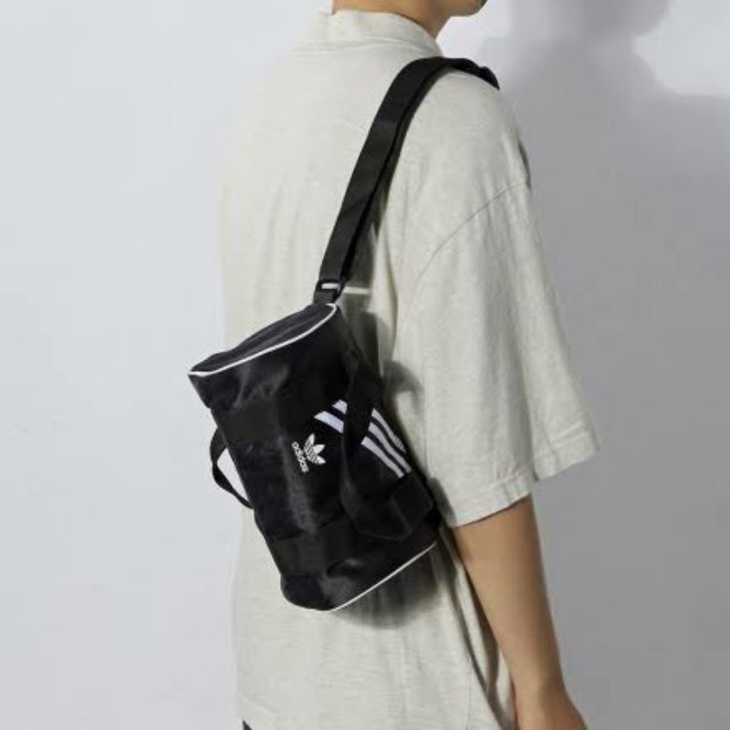 (size MINI) Adidas Duffel Bag Nilon Mini Hitam GD1646