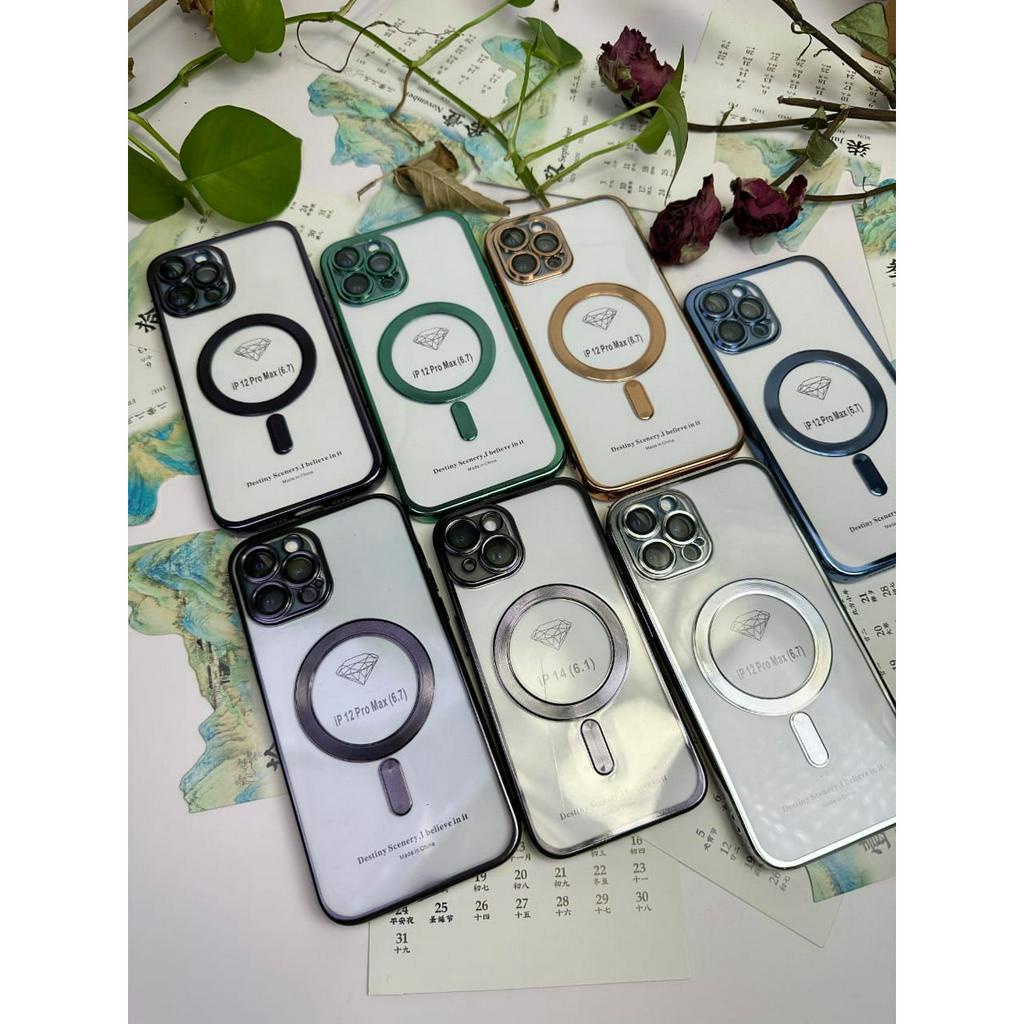 IPH 14 MAX - IPH 14 PRO MAX Case Premium Magsafe Metallic Lens Protection ( BINTANG ACC )