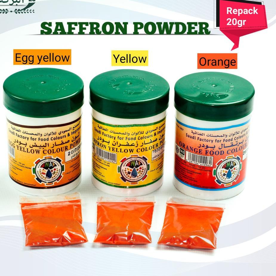 

Tetap Trendϟ Bubuk saffron/safron/zafaron repack 20 gr - pewarna alami makanan