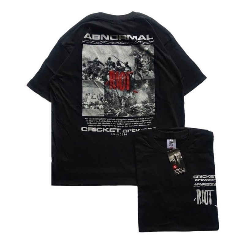 KAOS CRICKET ABNORMAL HITAM ORIGINAL DISTRO PRIA WANITA