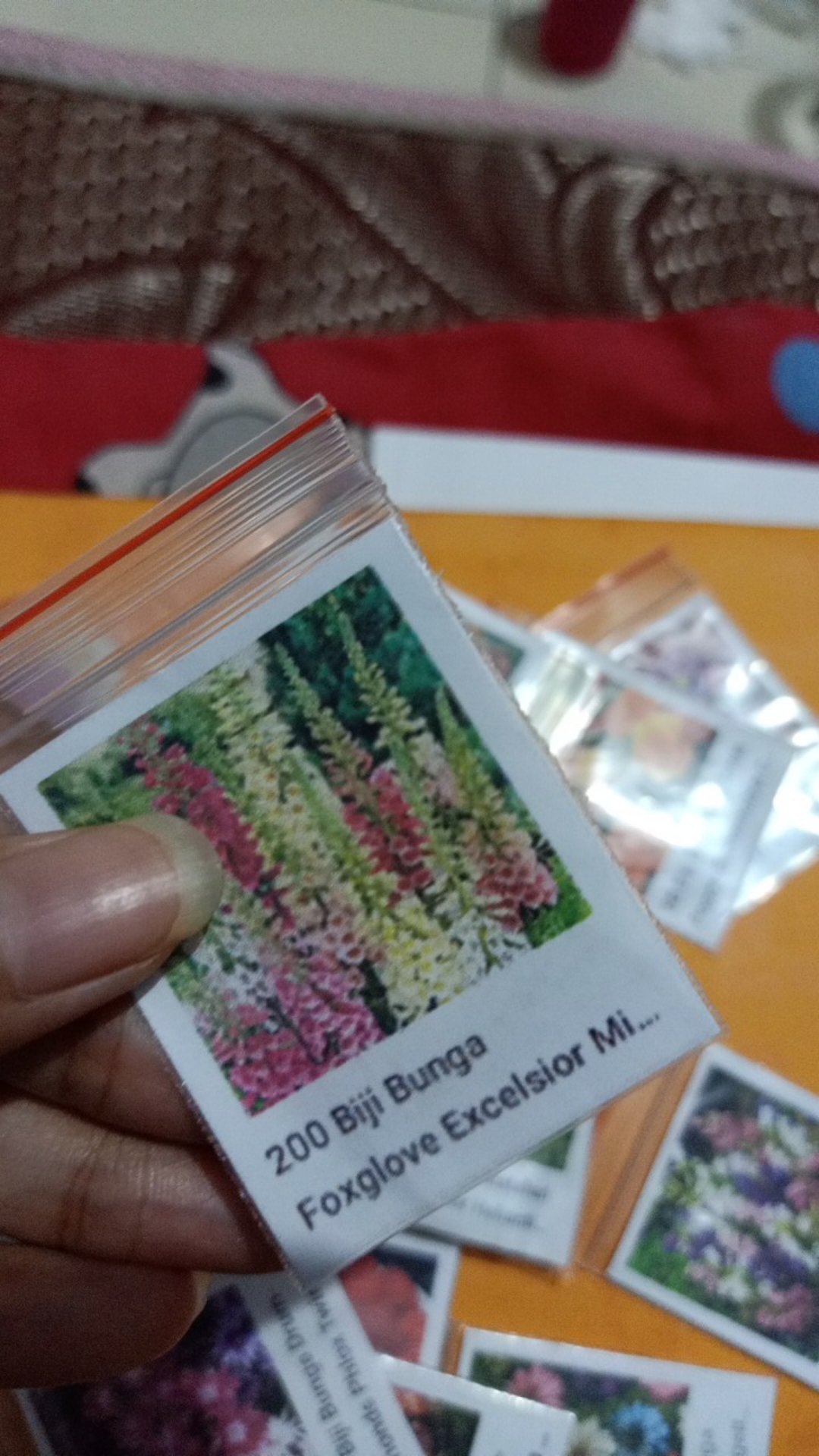 200 Biji Bunga Foxglove Excelsior Mix Digitalis Purpurea Flower Benih