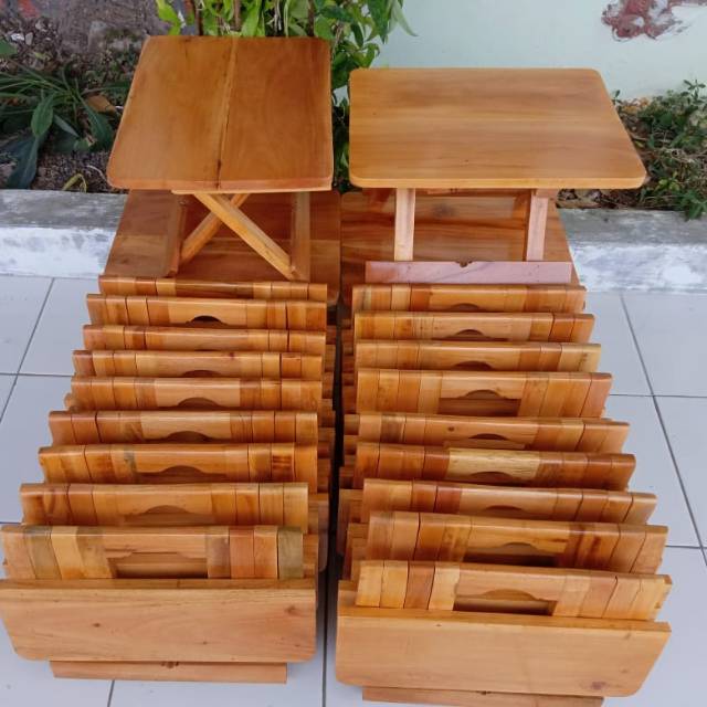  Meja  lipat kayu  mahoni  bagus kuat Shopee Indonesia