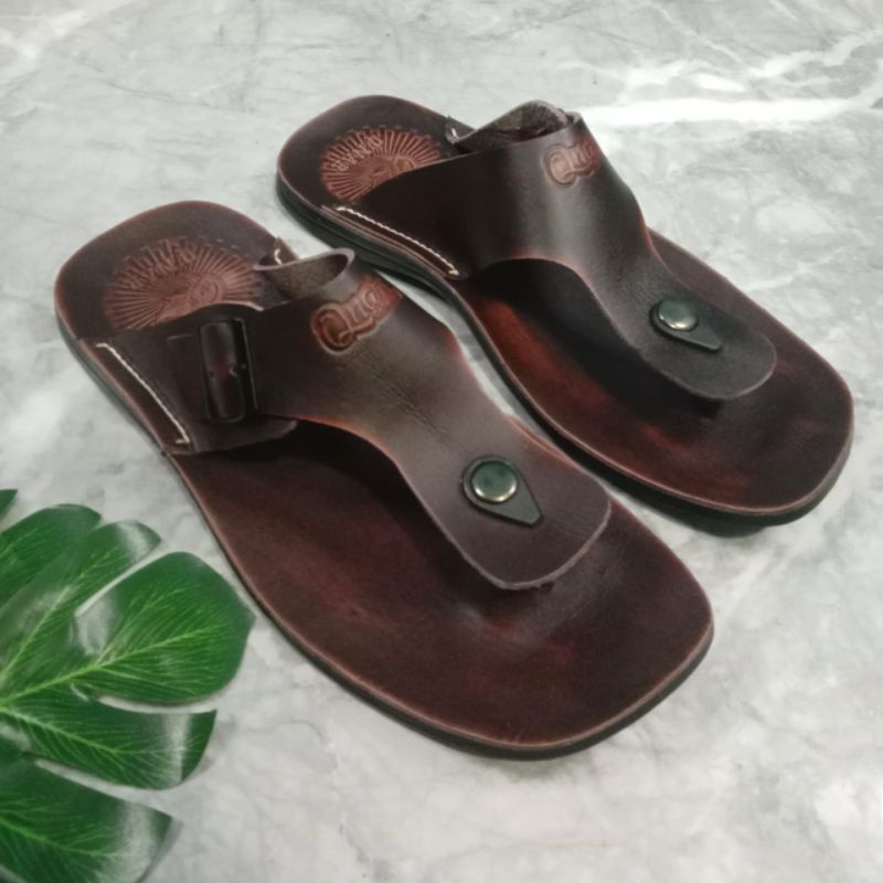 QNAR// sandal jepit pria// Sandal jepit pria kulit asli