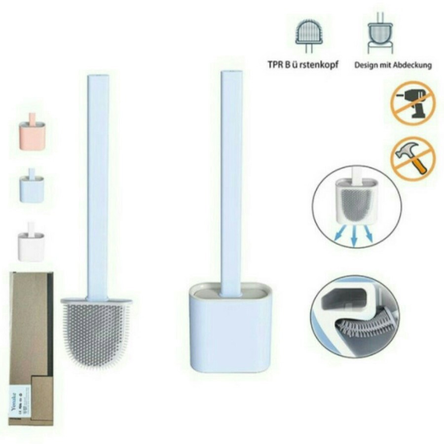 Toilet Brush Sikat WC Silikon Pembersih WC Elastis