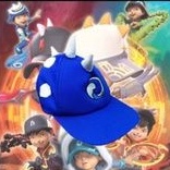 Topi anak Boboi boy tanduk bordir