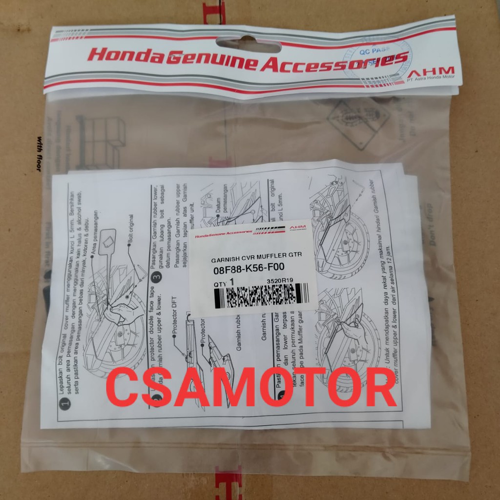 Garnish Cover Muffler - Garnish Tutup Knalpot Supra GTR 150 ORI AHM