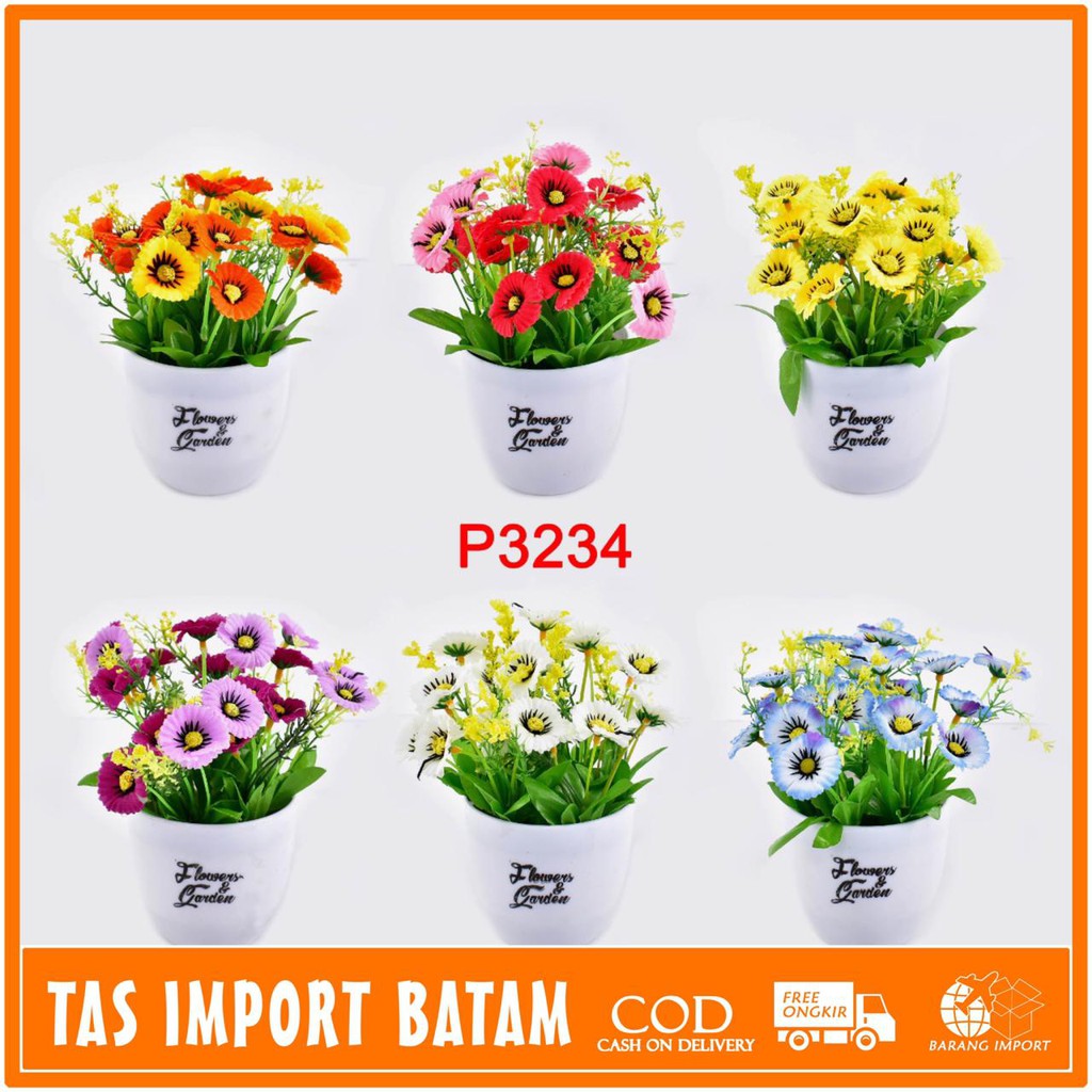 TIB TANAMAN BUNGA HIAS POT TANAMAN HIAS DEKORASI RUMAH DAN BUNGA PLASTIK P3234