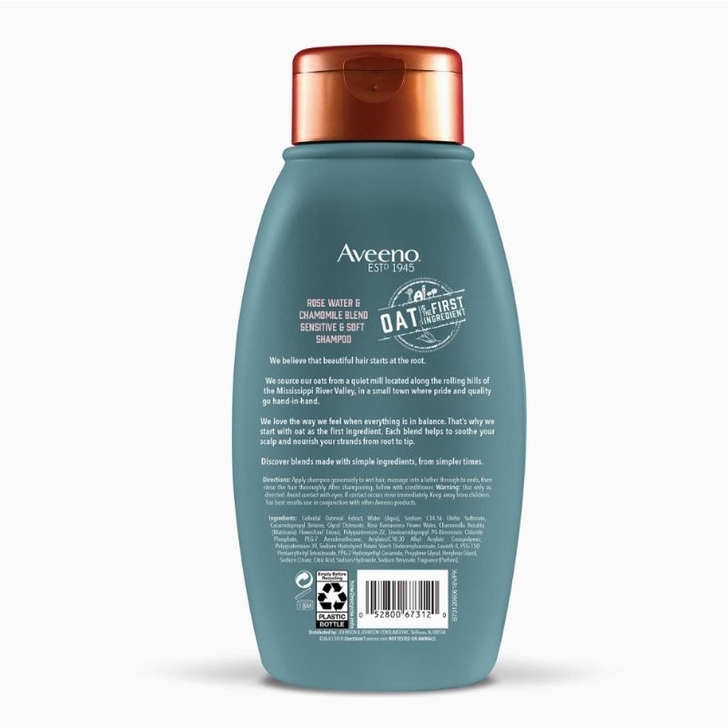 Aveeno Rose Water &amp; Chamomile Blend Shampoo 354 ML