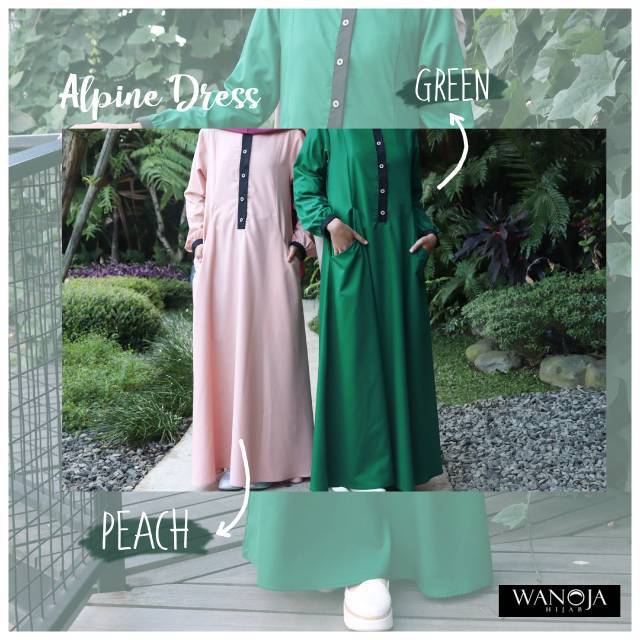 Termurah Gamis Alpine | original by wanoja | gamis syari | gamis menyusui